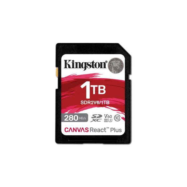 Kingston Technology 1TB Canvas React Plus SDXC UHS-II 280R/150W U3 V60 for Full HD/4K - EUROBABYLON