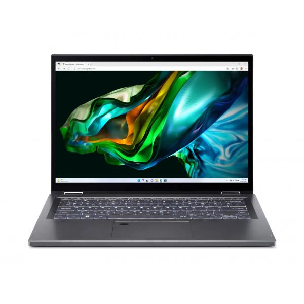 Acer Aspire 5 Spin 14 A5SP14-51MTN-54FB Ibrido (2 in 1) 35,6 cm (14") Touch screen WUXGA Intel Core i5 i5-1335U 8 GB DDR5-SDRAM 512 GB SSD Wi-Fi 6 (802.11ax) Windows 11 Home Grigio -  