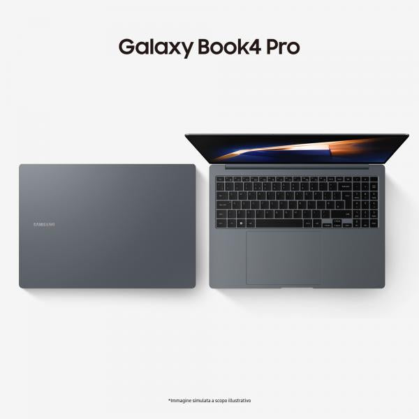 Samsung Galaxy Book4 Pro Laptop, Intel Core Ultra 7 155H, 16GB RAM, 512GB SSD, 16" Dynamic AMOLED 2X touch, Windows 11 Home, Moonstone Gray