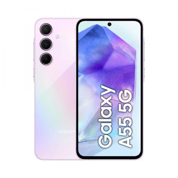 Samsung Galaxy A55 5G Display FHD+ Super AMOLED 6.6, Android 14, 8GB RAM, 128GB, Dual SIM, Batteria 5.000 mAh, Awesome Lilac - EUROBABYLON