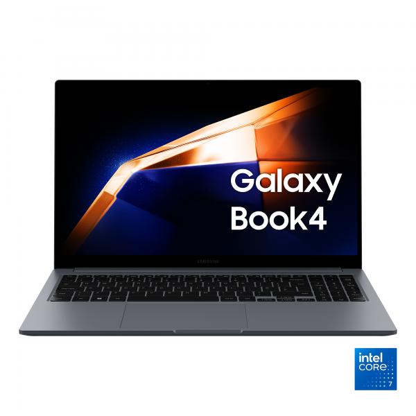 Samsung Galaxy Book4 Laptop, Intel Core 7 150U, 16GB RAM, 512GB SSD, 15.6" Super AMOLED, Windows 11 Home, Moonstone Gray - EUROBABYLON