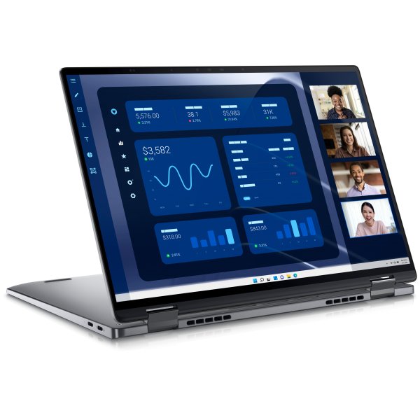 DELL Latitude 9450 2-in-1 Intel Core Ultra 7 165U Ibrido (2 in 1) 35,6 cm (14") Touch screen Quad HD+ 16 GB LPDDR5x-SDRAM 512 GB SSD Wi-Fi 7 (802.11be) Windows 11 Pro Grigio - EUROBABYLON