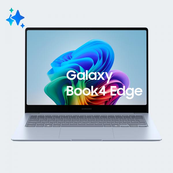 Samsung Galaxy Book4 Edge Laptop, Elite X, 16GB RAM, 512GB SSD, 14" Super AMOLED, Windows 11 Home, Sapphire Blue - EUROBABYLON