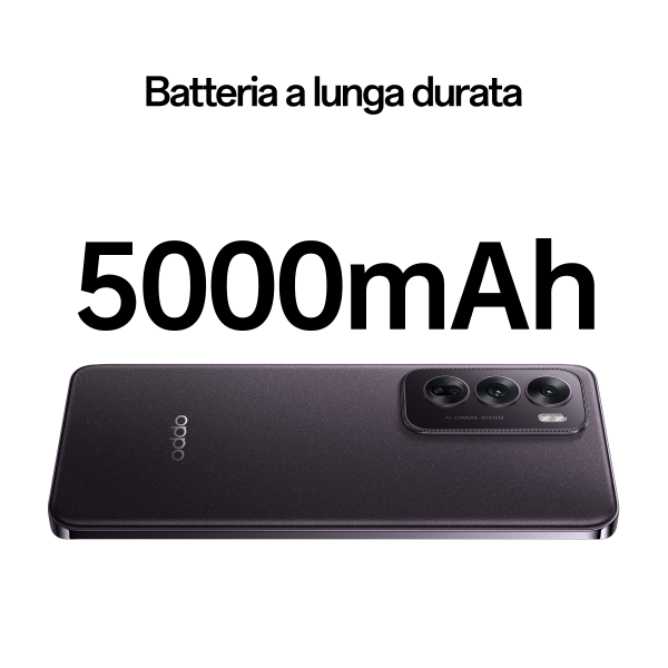 OPPO Reno12 5G AI Smartphone, Tripla fotocamera 50+8+2MP, Selfie 32MP, Display 6.7 120HZ AMOLED FHD+, 5000mAh, RAM 12GB(Esp4GB/8GB/12GB)+ROM 256GB, [Versione Italia], Black Brown - EUROBABYLON