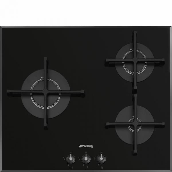 Smeg Linea PV163B3 piano cottura Nero Da incasso 60 cm Gas 3 Fornello(i) - EUROBABYLON