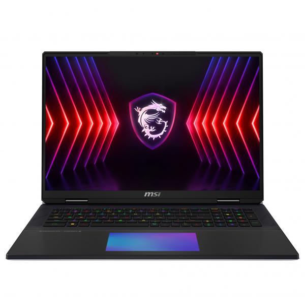 MSI Titan 18 HX A14VIG-293IT Intel Core i9 i9-14900HX Computer portatile 45,7 cm (18") UHD+ 64 GB DDR5-SDRAM 2 TB SSD NVIDIA GeForce RTX 4090 Wi-Fi 7 (802.11be) Windows 11 Pro Nero