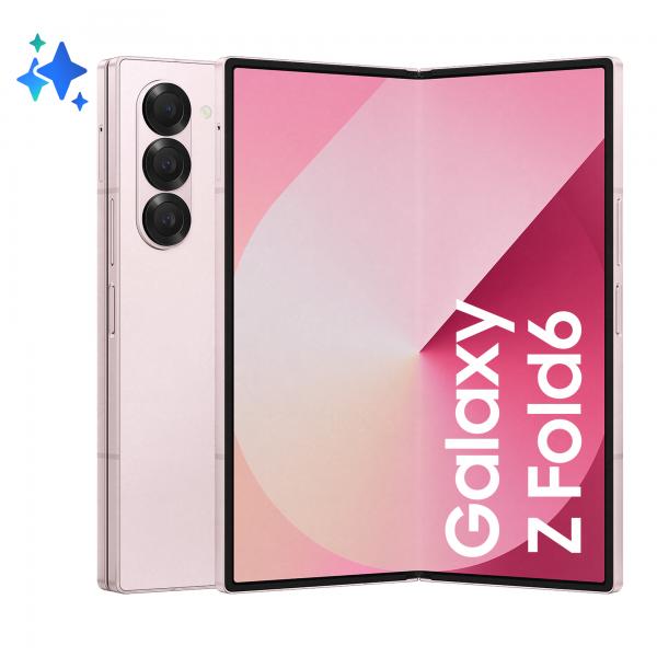 Samsung Galaxy Z Fold6 Smartphone AI, 256GB, RAM 12GB, Display 6,3"/7,6" Dynamic AMOLED 2X, Pink - EUROBABYLON