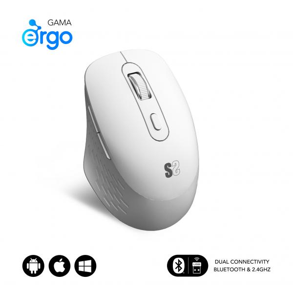 SUBBLIM SUBMO-EDCUR02 mouse Universale Mano destra Bluetooth + USB Type-A Ottico 1600 DPI