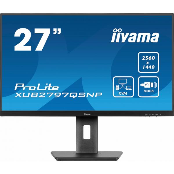 iiyama ProLite XUB2797QSNP-B1 Monitor PC 68,6 cm (27") 2560 x 1440 Pixel Wide Quad HD LED Nero