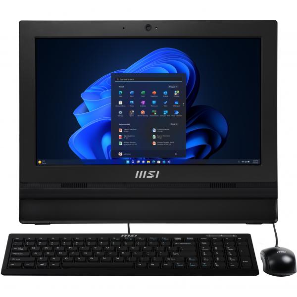 MSI Pro AP162T ADL-005IT All-in-One PC Intel N N100 39,6 cm (15.6") 1920 x 1080 Pixel Touch screen PC All-in-one 4 GB DDR4-SDRAM 128 GB SSD Windows 11 Pro Wi-Fi 6 (802.11ax) Nero