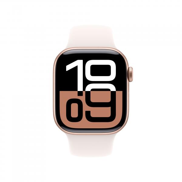 Apple Watch Series 10 Serie 10 GPS 42mm Cassa in Alluminio color Oro Rosa con Light Blush Sport Band - S/M