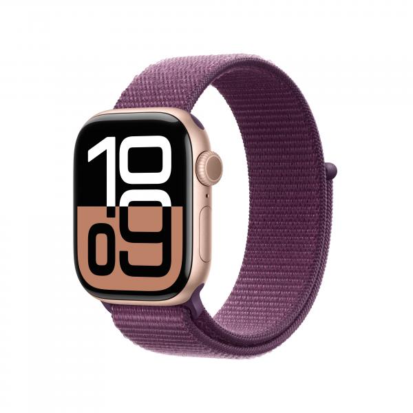 Apple Watch Series 10 Serie 10 GPS 42mm Cassa in Alluminio color Oro Rosa con Oro rosa Sport Loop - EUROBABYLON