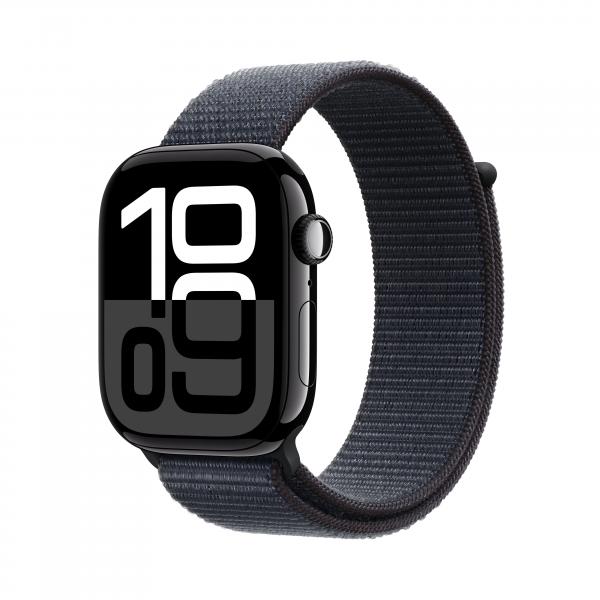 Apple Watch Series 10 Serie 10 GPS 46mm Cassa in Alluminio color Jet Black con Sport Loop - EUROBABYLON