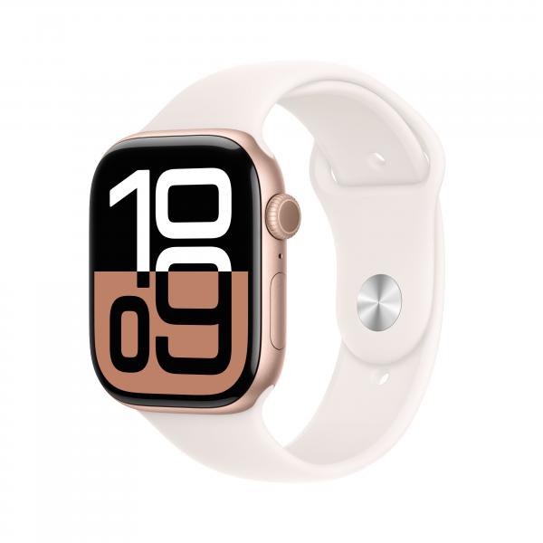 Apple Watch Series 10 Serie 10 GPS 46mm Cassa in Alluminio color Oro Rosa con Light Blush Sport Band - S/M - EUROBABYLON