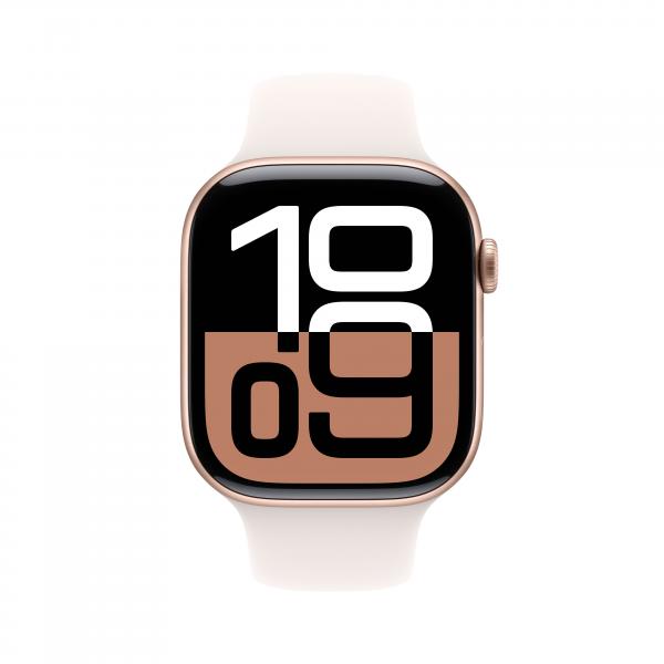 Apple Watch Series 10 Serie 10 GPS 46mm Cassa in Alluminio color Oro Rosa con Light Blush Sport Band - M/L - EUROBABYLON