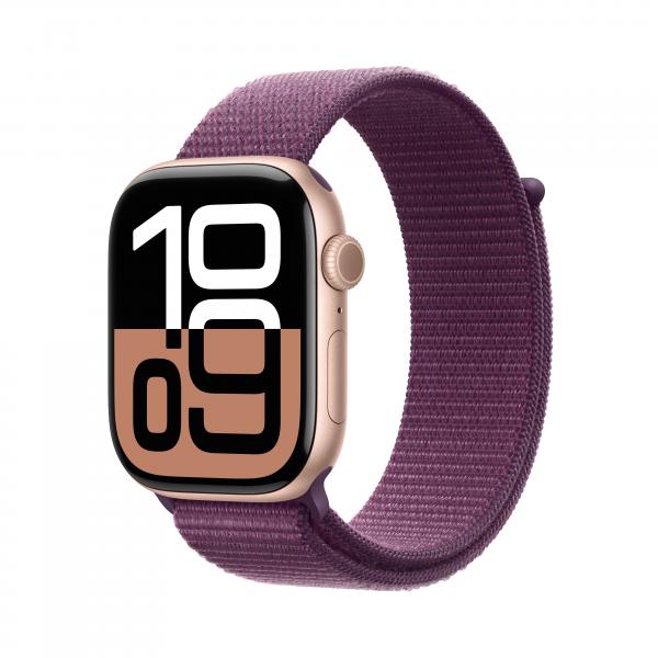 Apple Watch Series 10 Serie 10 GPS 46mm Cassa in Alluminio color Oro Rosa con Oro rosa Sport Loop - EUROBABYLON