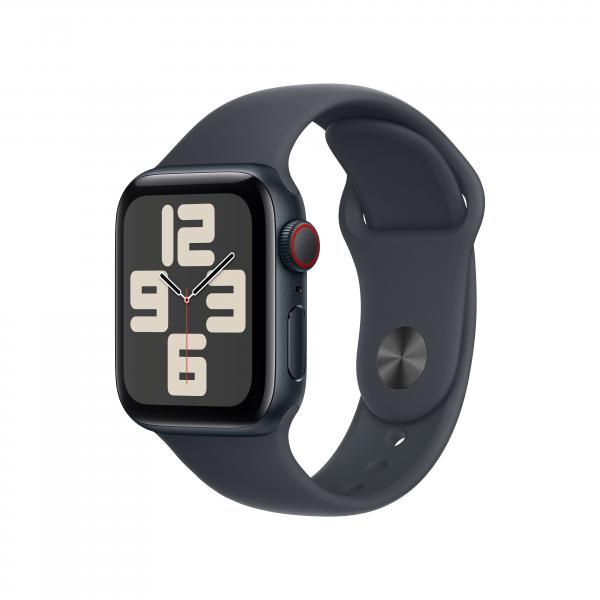 Apple Watch SE GPS + Cellular 40mm Cassa Alluminio Mezzanotte con Mezzanotte Sport Band - M/L - EUROBABYLON