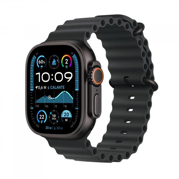 Apple Watch Ultra 2 GPS + Cellular 49mm Cassa Titanio Nero con Nero Ocean Band - EUROBABYLON