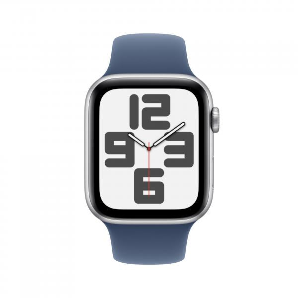 Apple Watch SE GPS 44mm Cassa in Alluminio Color Argento con Denim Sport Band - M/L - EUROBABYLON