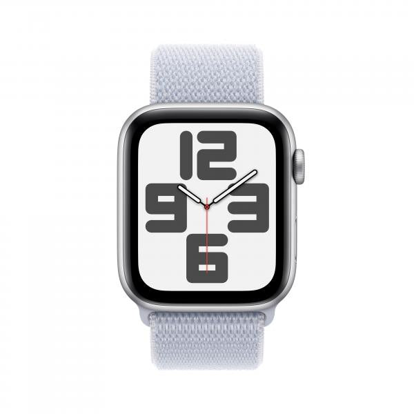 Apple Watch SE GPS 44mm Cassa in Alluminio Color Argento con Blu tempesta Sport Loop - EUROBABYLON