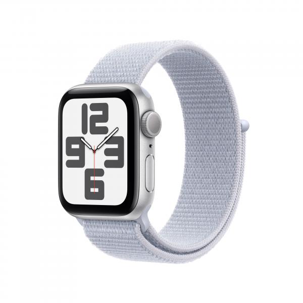 Apple Watch SE GPS 40mm Cassa in Alluminio Color Argento con Blu tempesta Sport Loop - EUROBABYLON