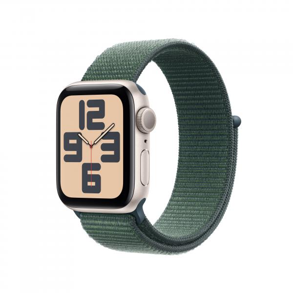 Apple Watch SE GPS 40mm Cassa Alluminio Galassia con Verde Lago Sport Loop - EUROBABYLON