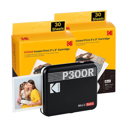 KODAK MINI 3 ERA BLACK 3X3 + 60SHEETS - EUROBABYLON  #