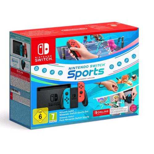 CONSOLE NINTENDO SWITCH NEON BLUE/NEON RED + SWITCH SPORT + FASCIA + 12 MESI NSO