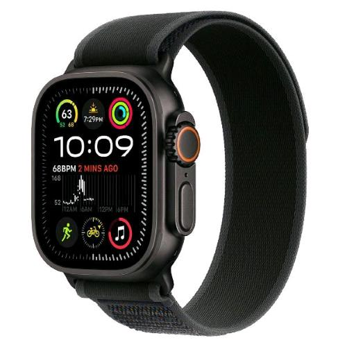 APPLE WATCH ULTRA 2 GPS + CELLULAR 4G 49mm CASSA IN TITANIO NERO CINTURINO TRAIL LOOP NERO - M/L - EUROBABYLON