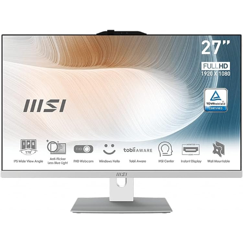 MSI PC AIO 27" MODERN AM272P 12M-459IT i5-1235U 8GB 512GB SSD WHITE WIN 11 PRO - EUROBABYLON