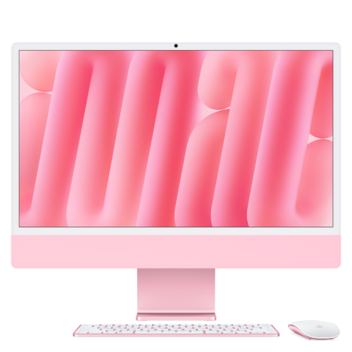 APPLE iMac 24" con Retina 4.5K display: Apple M4 chip con 10-core CPU and 10-core GPU, 16GB, 256GB SSD - Magic Keyboard con Touch ID - Rosa - EUROBABYLON