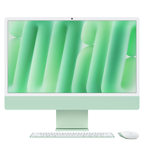 APPLE iMac 24" con Retina 4.5K display: Apple M4 chip con 10-core CPU and 10-core GPU, 16GB, 512GB SSD - Magic Keyboard con Touch ID - Verde - EUROBABYLON