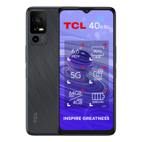 TCL 40R 6.6" 5G 4/64GB BLACK W3