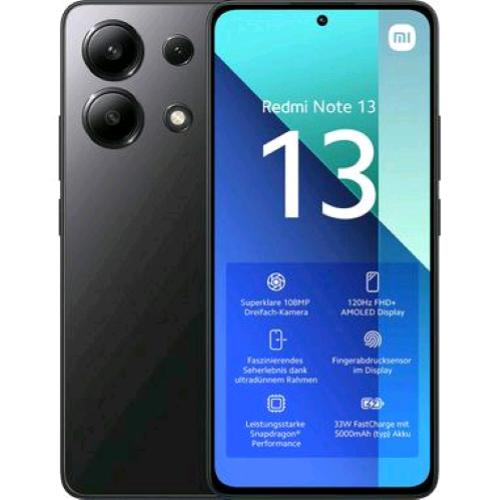 XIAOMI REDMI NOTE 13 6.6" 512GB RAM 8GB DUAL SIM GLOBAL MIDNIGHT BLACK