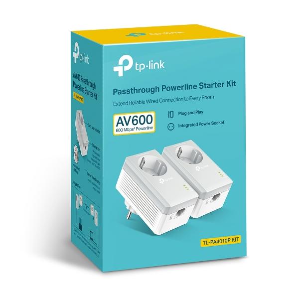 TP-Link TL-PA4010P KIT V5 adattatore di rete PowerLine 600 Mbit/s Collegamento ethernet LAN Bianco 2 pz