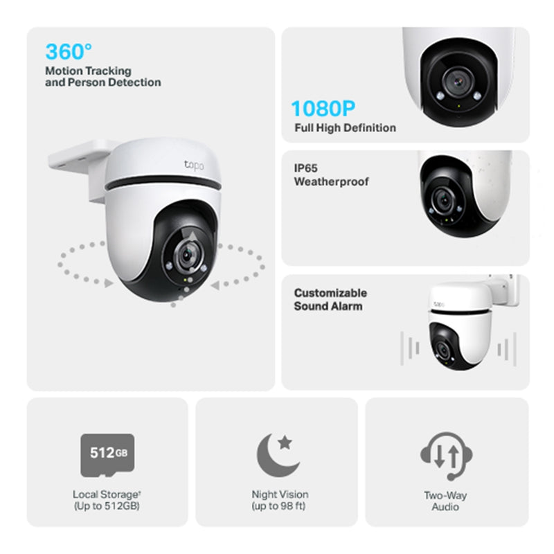 TP-LINK TAPO OUTDOOR PAN/TILT SECURITY WIFI CAMERA TAPO C500