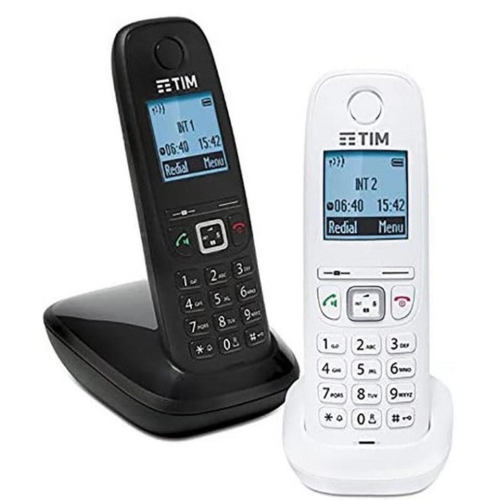 CORDLESS GIGASET AS405 DUO TIM NERO DECT CON 1 AGGIUNTIVO BIANCO - EUROBABYLON