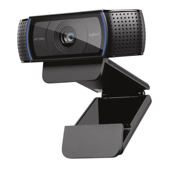 Logitech C920 HD Pro Webcam, Videochiamata Full HD 1080p/30fps, Audio Stereo Chiaro, Correzione Luce HD, Funziona con Skype, Zoom, FaceTime, Hangouts, PC/Mac/Laptop/Tablet/Chromebook - Nero