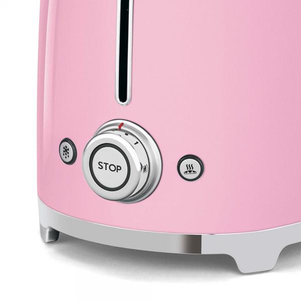 Smeg Tostapane 50's Style  Rosa LUCIDO 2x4  TSF02PKEU