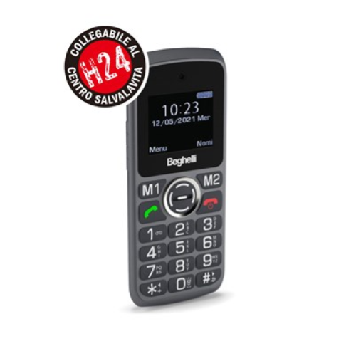 BEGHELLI SENIOR MOBILE PHONE SALVAVITA 10 1.77" GRAY