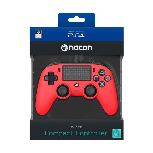 NACON Compact Controller Colour Edition Gamepad PlayStation 4 Rosso - EUROBABYLON