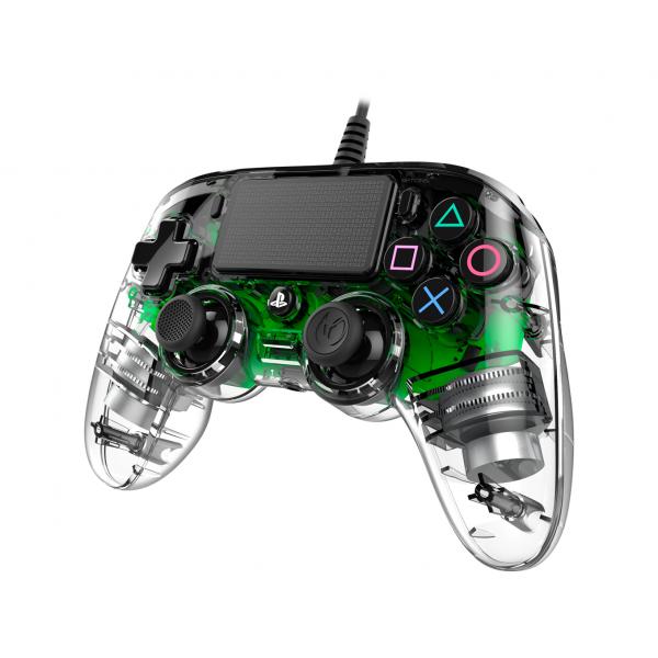 NACON PS4OFCPADCLGREEN periferica di gioco Gamepad PlayStation 4 Analogico/Digitale Verde, Trasparente - EUROBABYLON