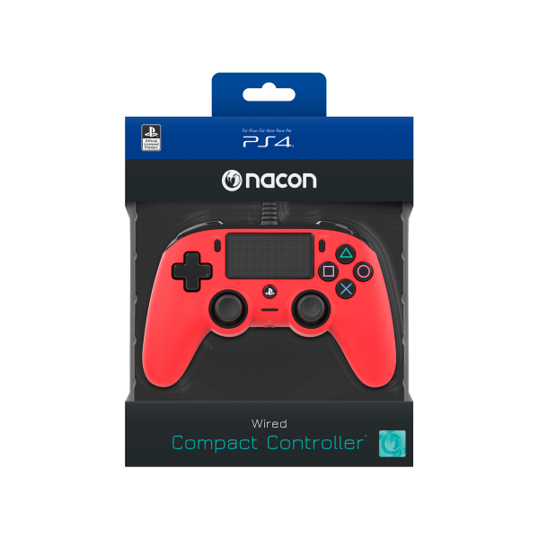 NACON Compact Controller Colour Edition Gamepad PlayStation 4 Rosso