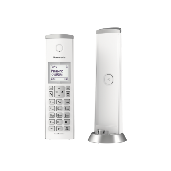 Panasonic KX-TGK210 Telefono DECT Bianco Identificatore di chiamata - EUROBABYLON