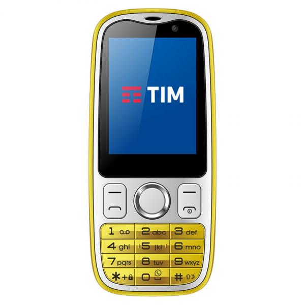 TIM Easy 4G 6,1 cm (2.4") 0,5 GB 2 GB SIM singola Micro-USB Argento, Giallo Android 4.4.4 1550 mAh