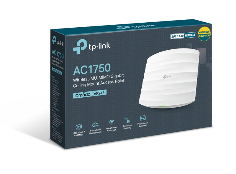 TP-Link Omada EAP245 1750 Mbit/s Bianco Supporto Power over Ethernet (PoE)