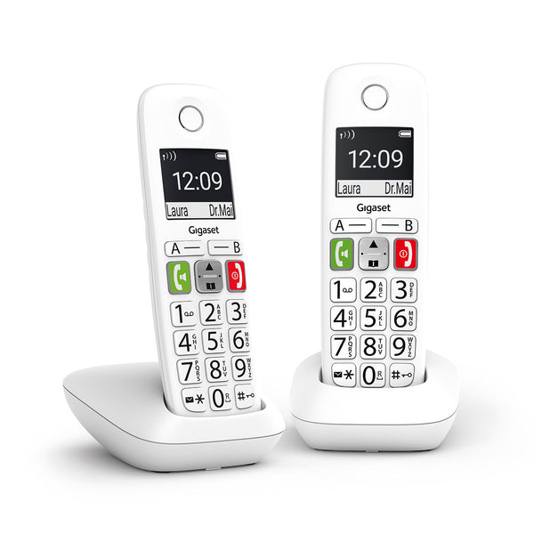 Gigaset E290 Duo Telefono analogico/DECT Identificatore di chiamata Bianco