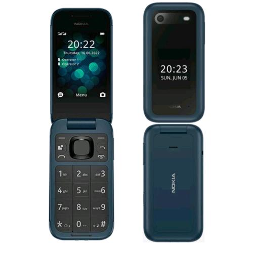 CELLULARE NOKIA 2660 FLIP 2.8" FOTOCAMERA BLUETOOTH DUAL SIM 4G LTE BLUE ITALIA SENIOR PHONE