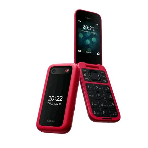 CELLULARE NOKIA 2660 FLIP 2.8" CLAMSHELL FOTOCAMERA BLUETOOTH DUAL SIM 4G LTE ITALIA RED