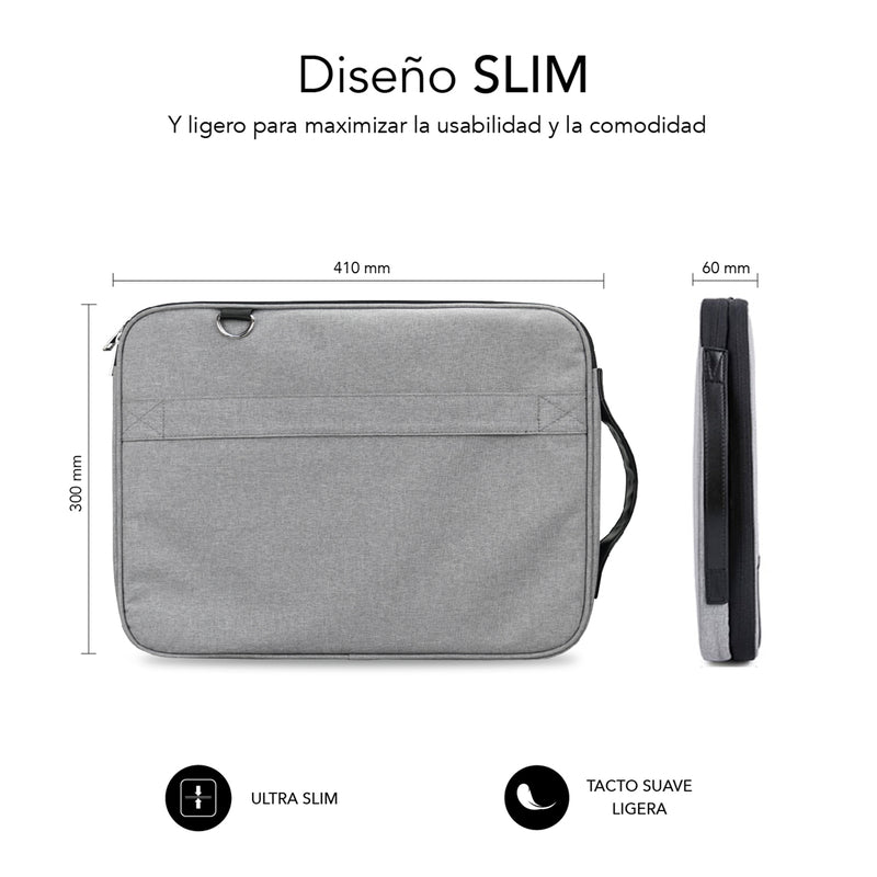 SUBBLIM ADVANCE LAPTOP SLEEVE 15,6" GREY SUB-LS-2AS0101